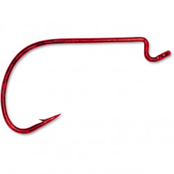 Mustad Ultrapoint Mega Bite EWG WORM 4/0 Hook RED