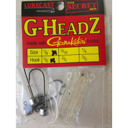 LureCast G-HeadZ 1/4 Oz Size 3/0