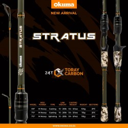 Okuma Stratus 7' Medium Heavy Power Fast Action 2 Piece Casting Rod