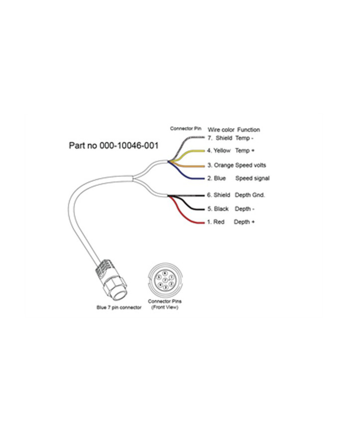 Lowrance Transducer Blue Connector Top to Bare Wires ... 7 pin wiring diagram for a lowrance transducer 